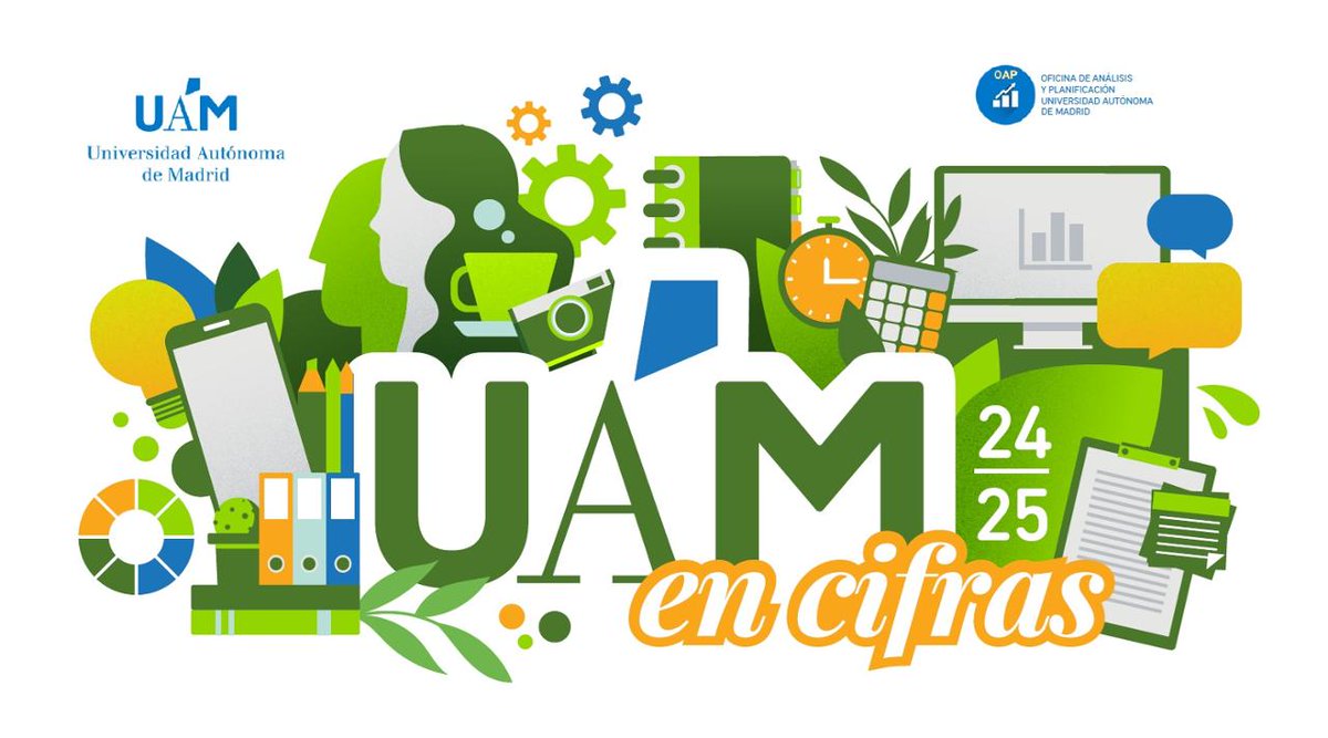 UAM_Madrid's tweet photo. 📊 Ya está disponible 'UAM en Cifras 2024/2025' 💚

La Oficina de Análisis y Planificación de la Universidad Autónoma de Madrid ha publicado la nueva edición de su anuario estadístico. A lo largo de 170 páginas, el informe ofrece una visión integral de la actividad, los resultados y los recursos institucionales: estudios y estudiantado, becas, movilidad, investigación, infraestructuras, gestión económica y posicionamiento en los principales rankings.

🤝Un documento que responde al compromiso de la universidad con la transparencia y la rendición de cuentas a la sociedad.

🔗 Toda la información: https://t.co/XGkCTS4Z2a

#UAM #UAMenCifras #Transparencia