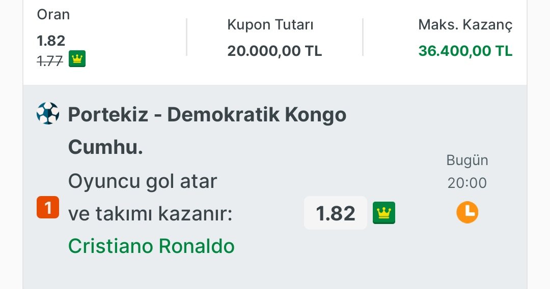 jerrywoncek's tweet photo. Günün oyuncu Bahsi 

Messi'nin Hattrick yaptığı günde Ronaldo bunun altında kalmaz. Golünü yada gollerini atar galibiyeti getirir. Mükemmel bir oran. Beleş 16.400₺ https://t.co/d1AZKBR26P