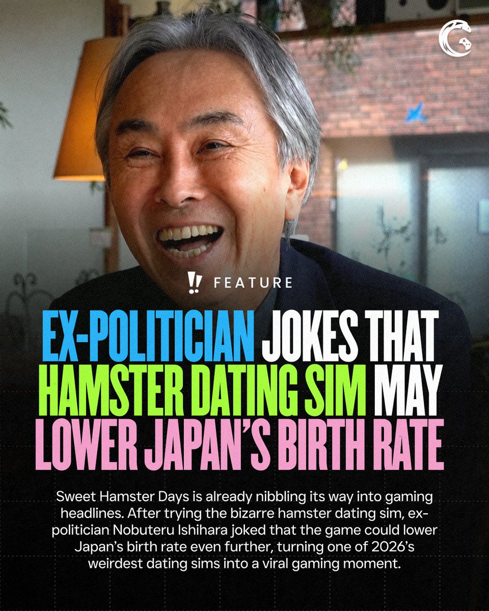 GameEels's tweet photo. Sweet Hamster Days has Japan’s birth rate discourse in hamster mode.

Nobuteru Ishihara joked the hamster dating sim could make the birth rate drop even more.

Would you play it for the chaos?

#GameEels #SweetHamsterDays #DatingSim #GamingNews #JapanGaming https://t.co/wUOHNU59a4