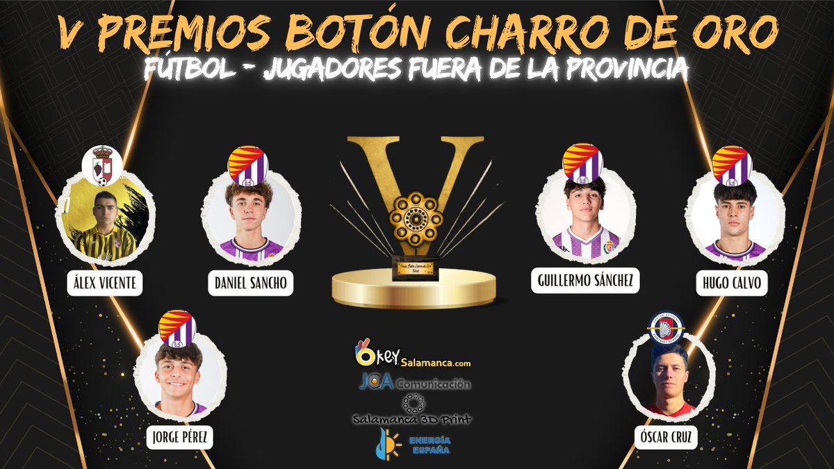 OkeySalamanca's tweet photo. 🏆⚽️ V Premios Botón Charro de Oro al deporte base: vota por tus favoritos en fútbol.

https://t.co/SIwuw1KqOr

@RVallAcademy https://t.co/N5QNIreaQY