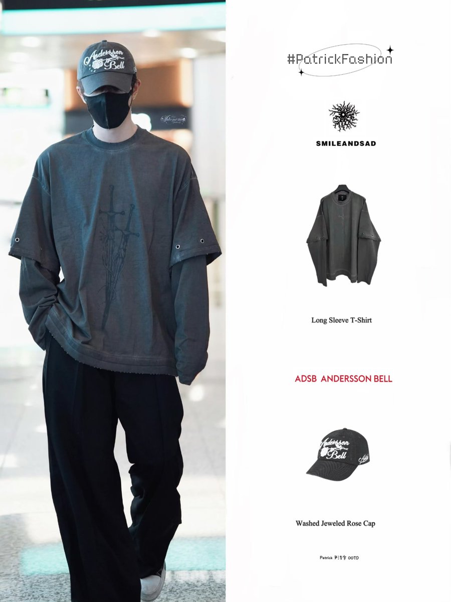 Patrickfs1020's tweet photo. 260415 | PEK🛬HGH @patrick_pppat
➖ #PatrickFashion ➖
#SMILEANDSAD
✩ Long Sleeve T-Shirt
#AnderssonBell
✩ Washed Jeweled Rose Cap
#แพทริค #PatrickFinkler #YinHaoyu
#ZhangYuehui #แพทริคณัฐวรรธ์ #尹浩宇 https://t.co/aoG8Ur2Yjg
