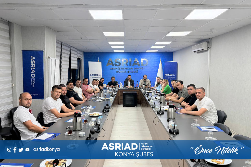 AsriadGenc's tweet photo. Asriad Konya Şubesi Haftalık Rutin Yönetim Toplantısını Gerçekleştirdi.

#konya #asriad #asriadkonya #gençasriad https://t.co/PRJ4Dt7EXW