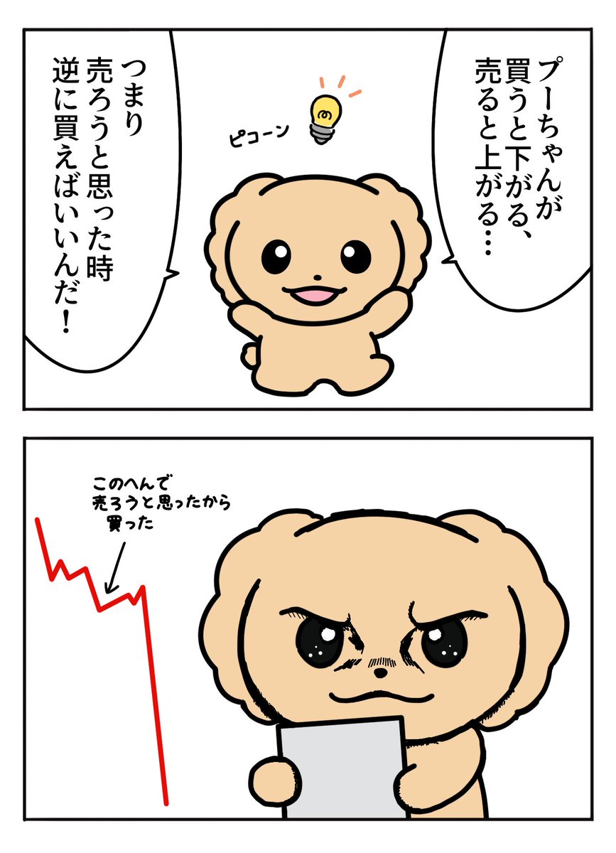 inu_puu's tweet photo. 買うと下がる、売ると上がる https://t.co/16RWK0CucK