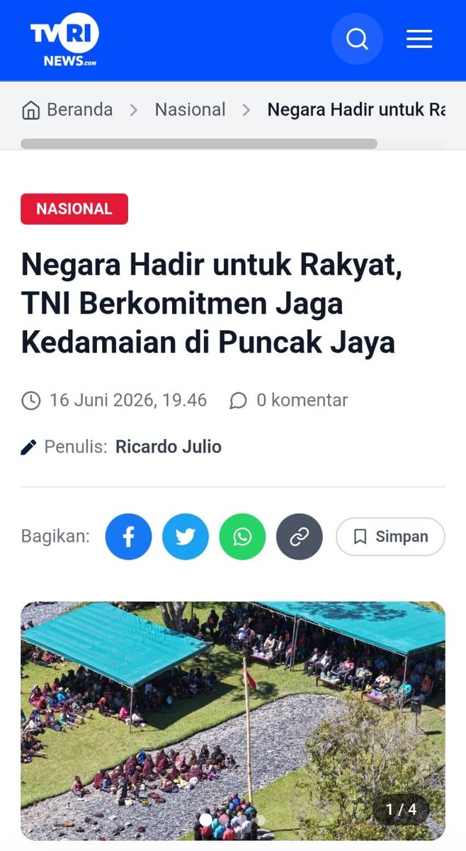 Sahrukann's tweet photo. Saat TNI melindungi keutuhan, warga mempertahankan produktivitas, dan pemimpin memihak masyarakat.
Terus Tetap Semangat https://t.co/G13RRT1gnM