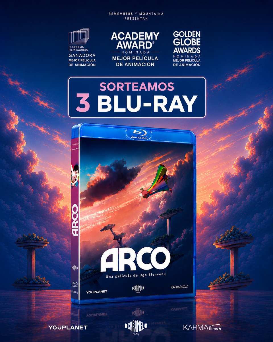 karmafilms's tweet photo. El próximo domingo comienza el Festival de Annecy –donde tenemos a una de las películas de 2026: ‘Iron Boy’— y queremos celebrarlo sorteando 3 Blu-ray de la última ganadora del certamen de animación más importante del mundo: ARCO, de Ugo Bienvenu.

Para participar hay que: 

- Hacer RT y dar ♥️

* El 30J finaliza el plazo. 
* Solo válido en España.