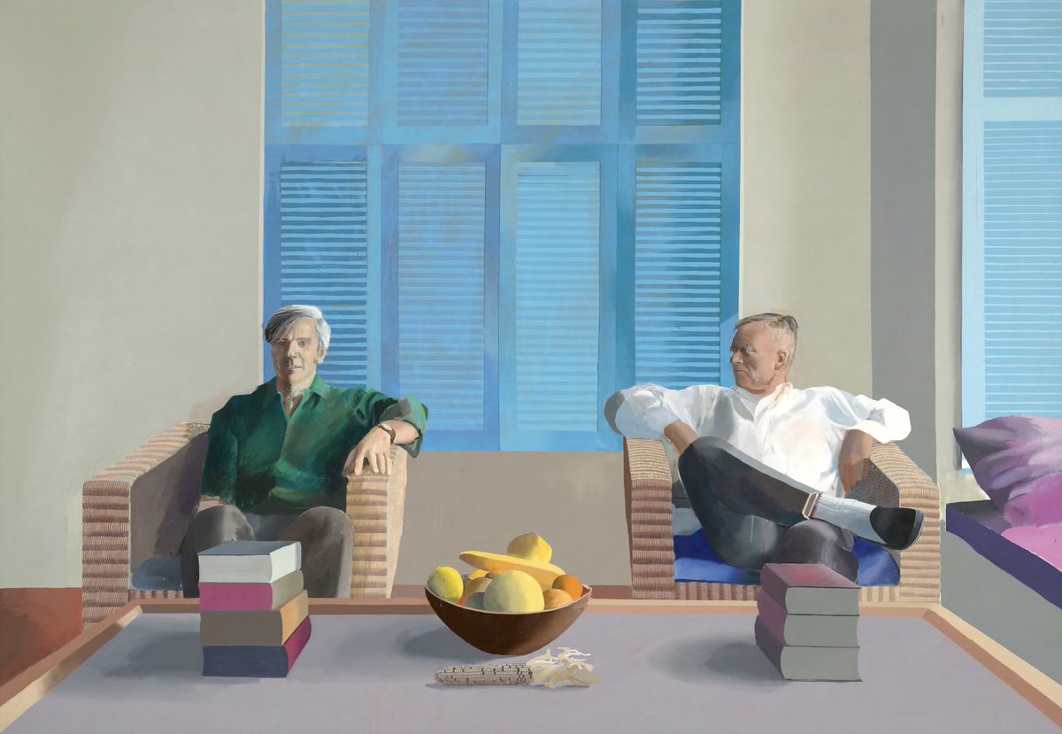 evantheross's tweet photo. Portrait of Christopher Isherwood and Don Bachardy, by David Hockney (British), 1968, Private Collection #paintingoftheday https://t.co/AT7quacB7a