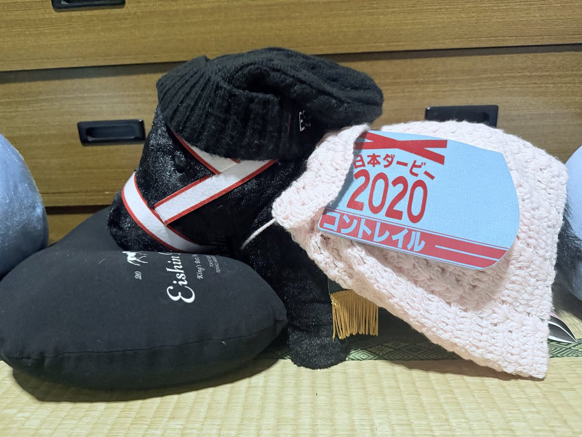 Nier_Rin's tweet photo. 昨日届いたコントレイルミニゼッケンコースター！帰ってきたらポンチョ着させてゼッケン横につけてたぁwww https://t.co/9wRNI9r6jM