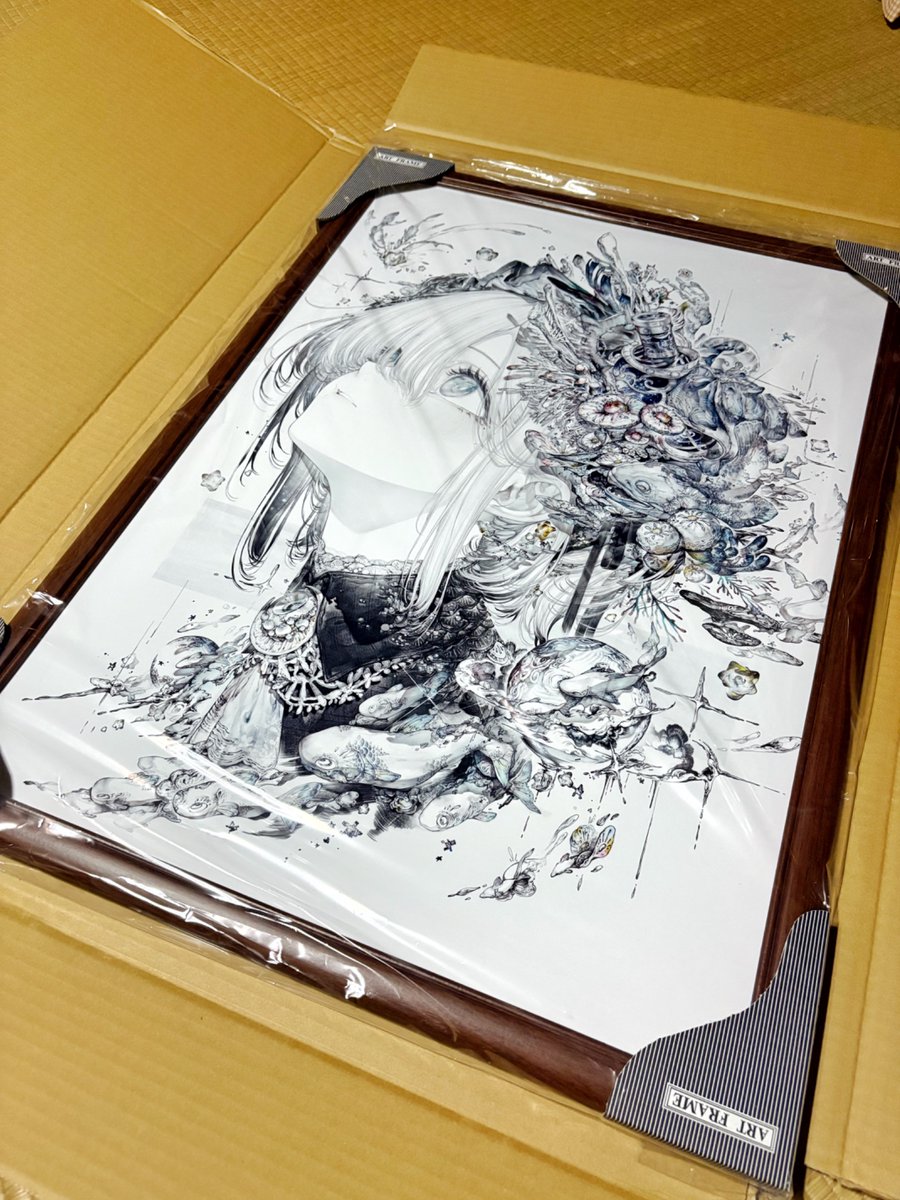 絵師100人展16で買ったヒトこもるさんの複製原画届いた！ ヒトこもる ヒトこもる複製原画