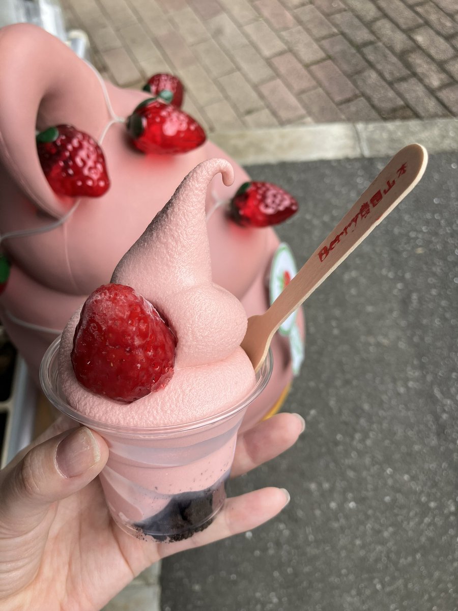 Icemintblueblue's tweet photo. 今回の旅で食べたソフトクリームです🍦
すだちソフト、いちごソフト、おいりの和三盆ミックスソフトです🫶✨
特にいちごソフトクリームがめちゃめちゃ美味しかった…私はそんなに特別いちごのアイス好きじゃないんですが、これはめちゃ美味しかったです。ちなみに高知の山奥にあります🥹ﾄｵｲﾈ https://t.co/RxVWsf6evA