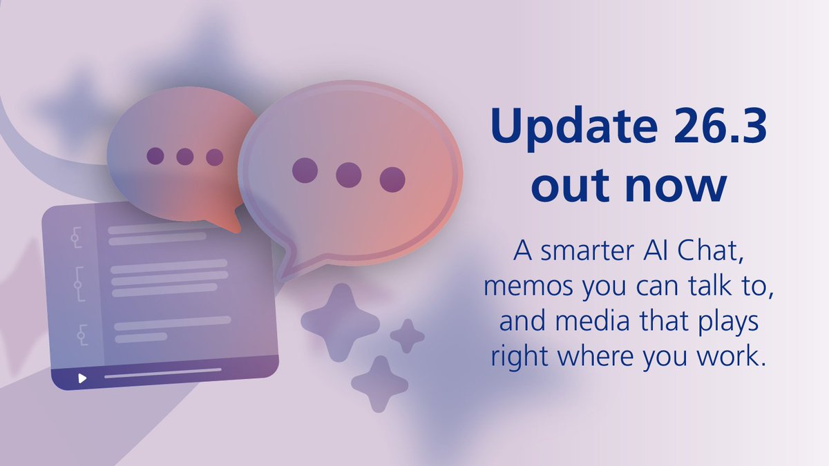 VerbiSoftware's tweet photo. 💬 Now, AI Chat supports memo analysis, so you can chat directly with your memos.  

🎬 The media player is now fully integrated into the document window, so you can play audio and video files right where you analyze and transcribe. 

Check out the update: https://t.co/saqHhYBeDK https://t.co/tSEEuAASoy
