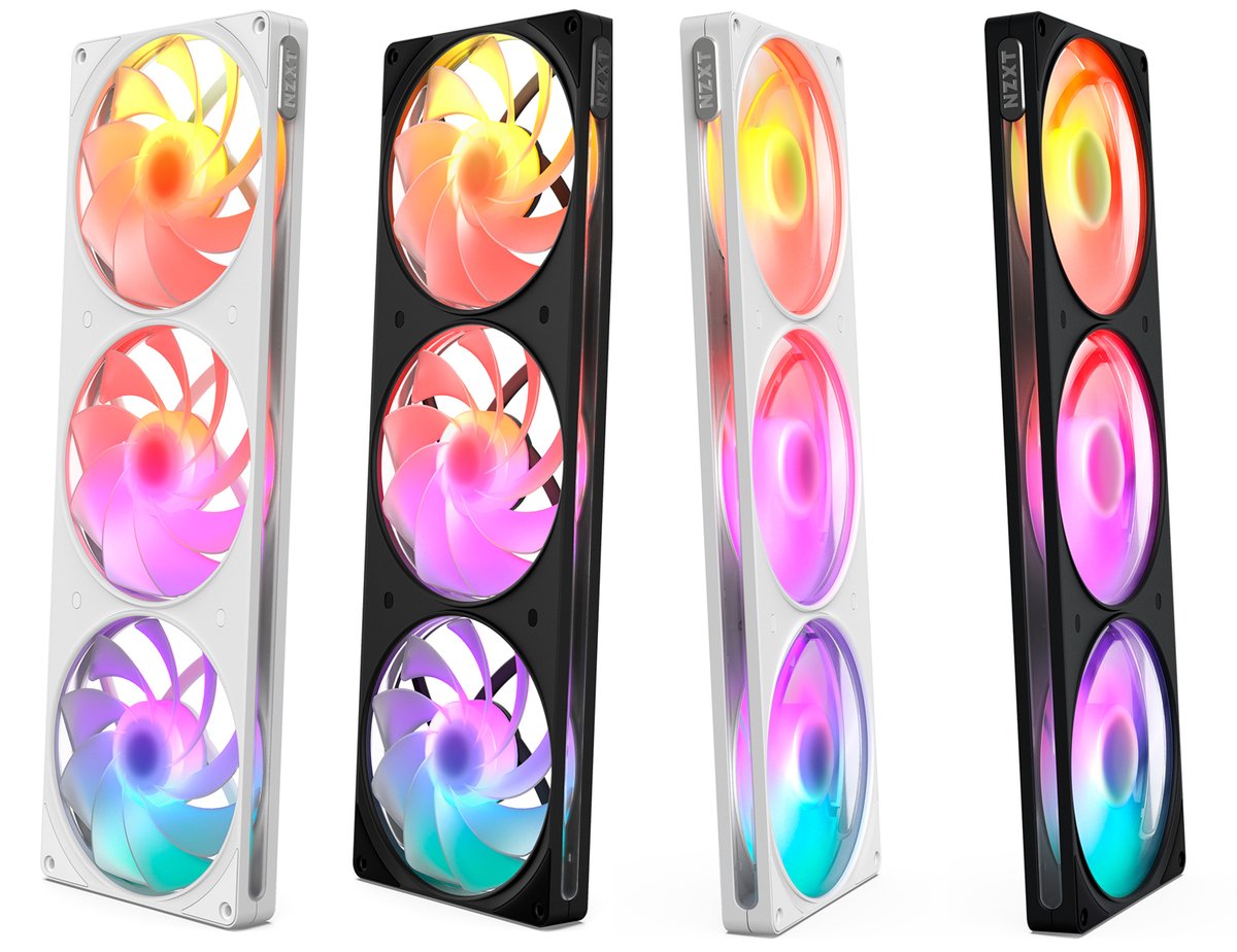 【良品】essence ファンボード 白 赤 緑　（フルセット）　大幅 クリアな輝き。驚きの透明感。NZXTの新LEDファン「F RGBシリーズ