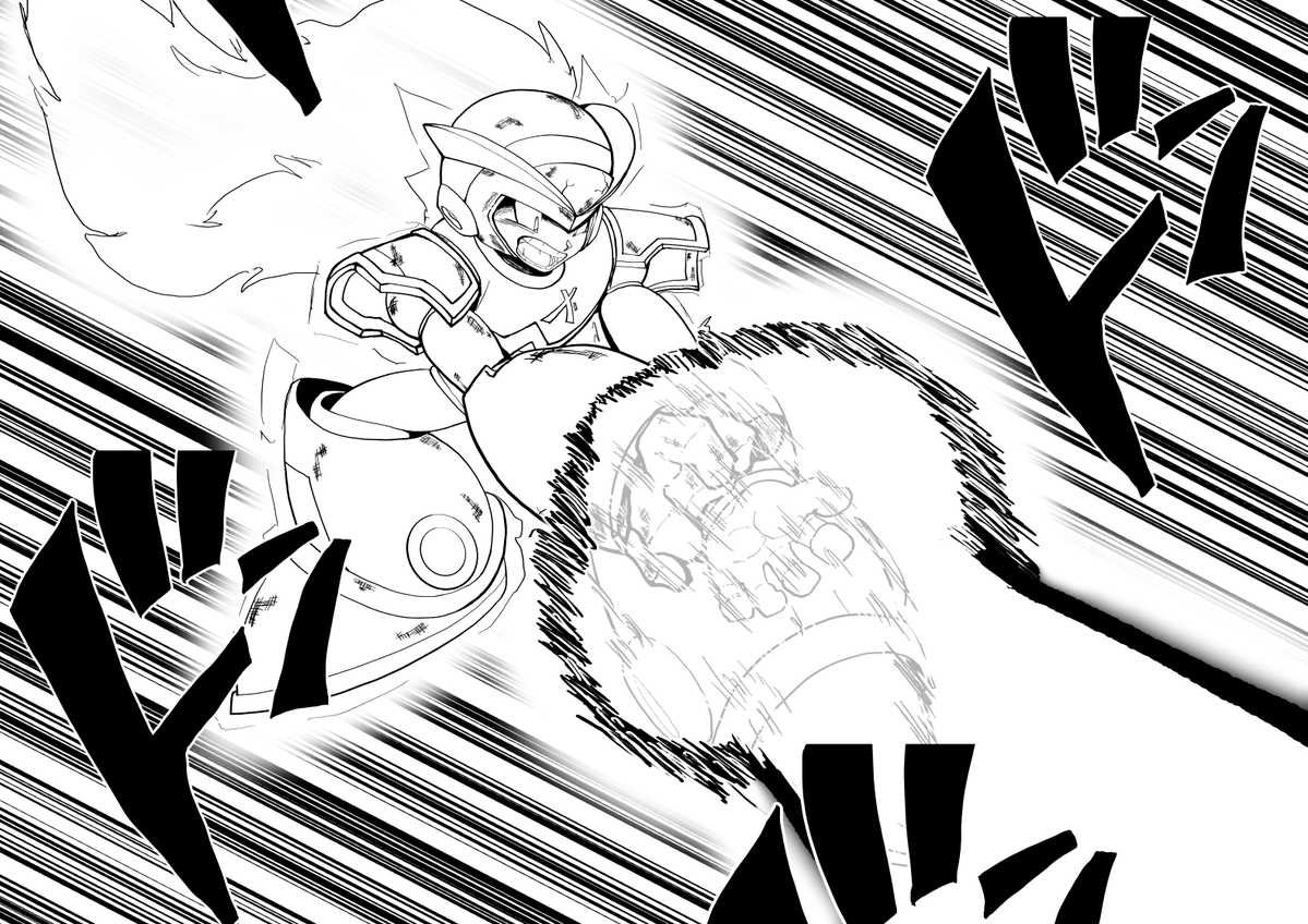 Apsel_Arts's tweet photo. They put the Hadouken in the comic. I am very happy. #MegaManX https://t.co/Xjk1zHlcqu