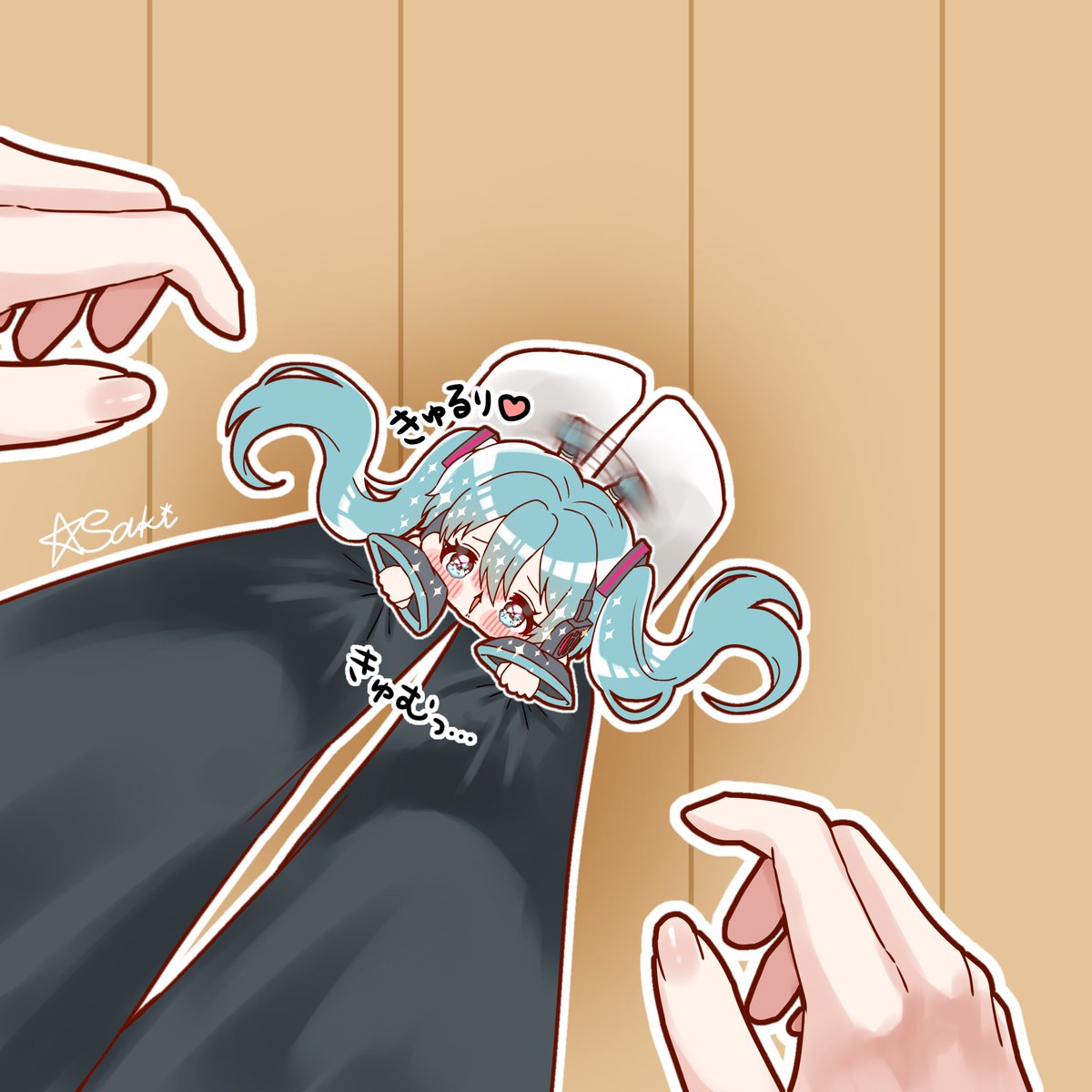 hoshisaki_candy's tweet photo. \   ますたーだっこぉ…   /    #初音ミク https://t.co/flMeY5989r