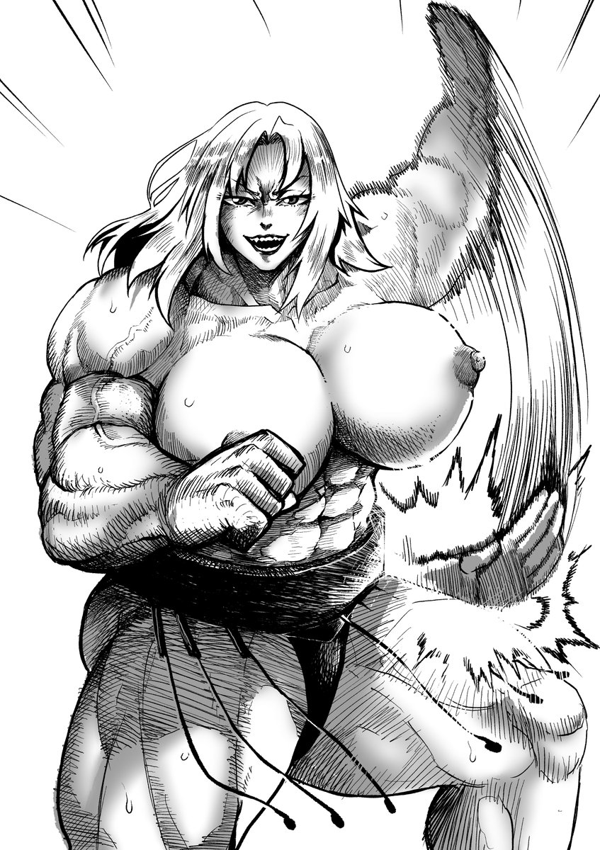 Hukiguni666's tweet photo. [Commission] Thank you for hiring me. I'm very happy to have drawn the muscular woman for you. 😍 https://t.co/nWh46FF5x0