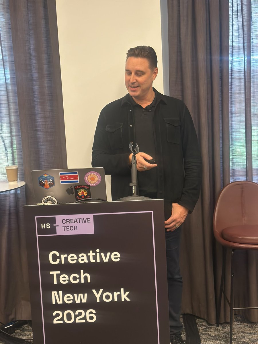 CreativeTech_HS's tweet photo. ✨ Highlights from #Creative #Tech New York 2026!
Great insights from Mary Franck @Hyperquake, Jason Boyer @Aquent Studios, Jeffrey Blum @MACcosmetics , and Ekaterina Erschowa @EsteeLauder on #spatial storytelling, AI, #creativity, and the future of brand experiences #nycvibes https://t.co/TsgYF4a76d