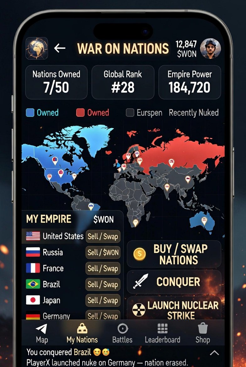 waronnations's tweet photo. Building mini-app...

Become one of our TOP warrior ! https://t.co/RBSihG9sr2
