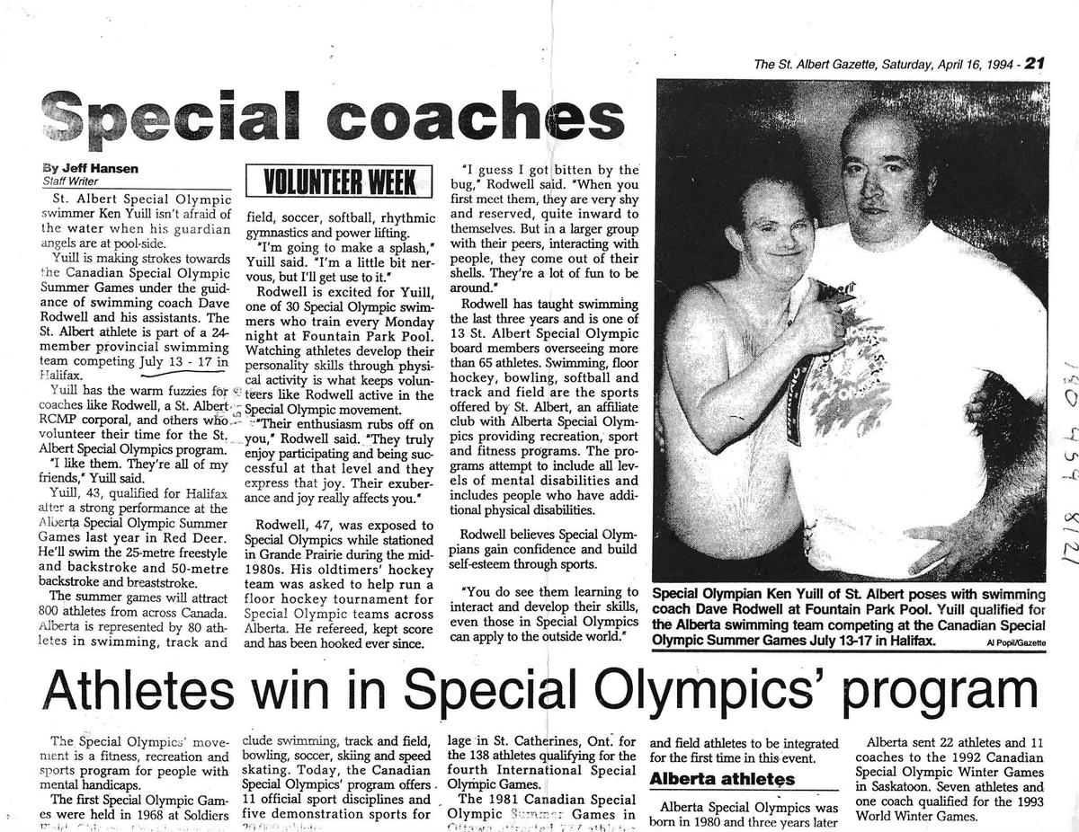 historykev's tweet photo. I don't normally do personal posts but one of the reasons why I remain opposed to the #assistedsuicide bill is its determination to provide it for those with #Downsyndrome. Section 19 even provides for a proxy for those who cannot read. 

My uncle Kenny, who competed at the National Special Olympics in Canada in 1994, was my first friend. Though he had Down Syndrome he could read (I remember when I was very young he would read me comics), memorised Hamlet's soliliquoy and told many jokes. He was a wonderful, warm, gentle character. But he was also very suggestible and needed guidance about many aspects of life. 

I would not have wanted him to decide to kill himself with no input from family and those who cared for him, as this bill will provide for in those in a similar situation to Kenny. The fact that many people with learning disabilities were given DNR notices indicates that eugenic reasoning lives on. That this bill - and its EQIA- is careful to include those with Down syndrome indicates its eugenic nature. 

It must be defeated.