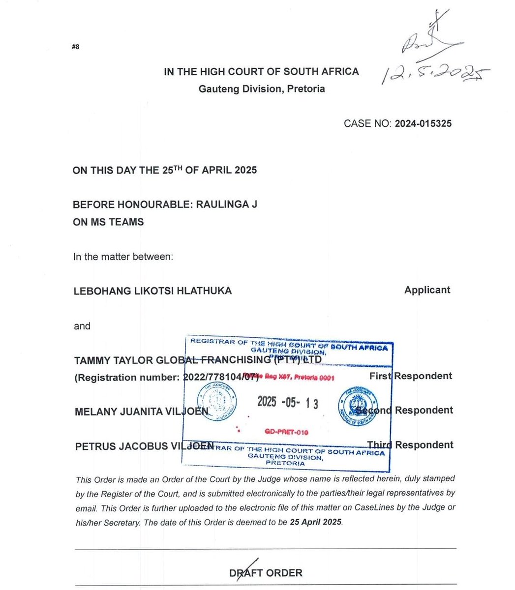 GardeeGodrich's tweet photo. Here is a thread of the court order directing @NPA_Prosecutes to process the wife and husband who are scammers......over 10 pockets are with the prosecution authority....welldone @SAPoliceService and jow @NPA_Prosecutes plse do your work..... https://t.co/8yHEsnvzsw
