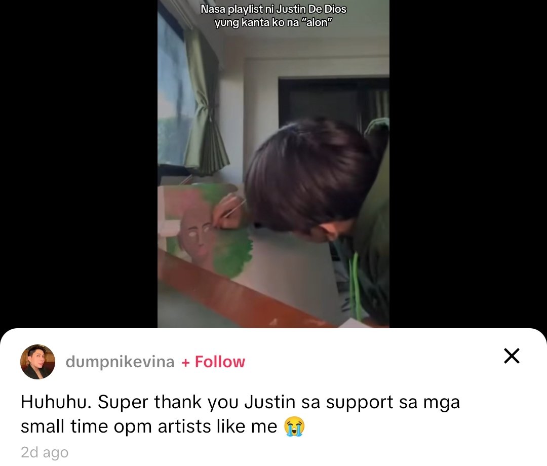 frzncorncheezze's tweet photo. another one! 

kakadaan lang sa fyp ko. grabe jah andami na nilaaa! andaming underrated artists na napapasaya mo @justintdedios. 🥹 https://t.co/aJpv5Y4BTd