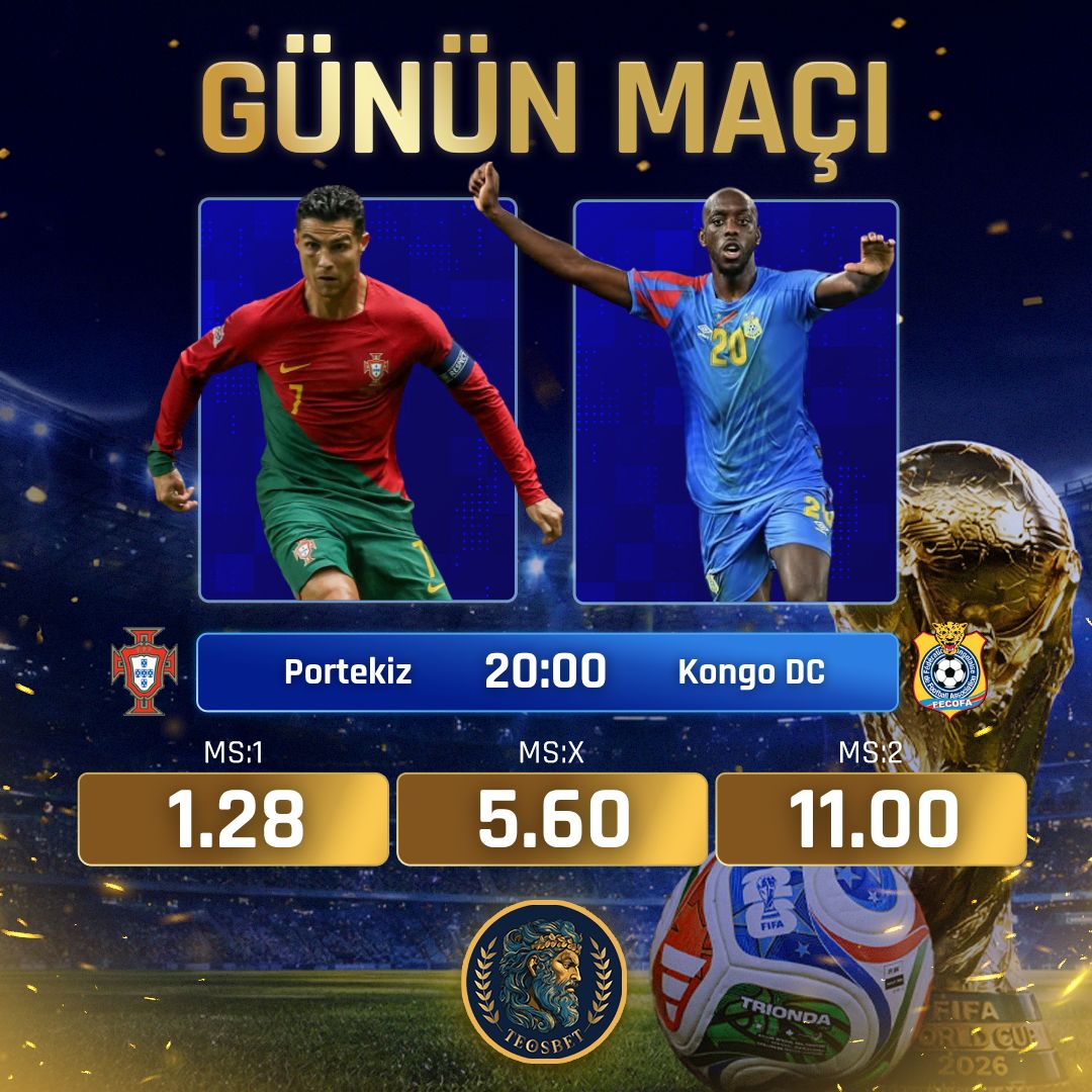 teosturkeyy's tweet photo. 🌍 Dünya Kupası’nda Günün Maçı Heyecanı Başlıyor!

Bir tarafta Cristiano Ronaldo önderliğindeki Portekiz, diğer tarafta sürpriz arayan Kongo DC! Kupa heyecanı saat 20:00'de zirveye çıkarken, gecenin kazananı kim olacak? 🔥

Sence Kongo DC büyük bir sürprize imza atabilir mi, yoksa Portekiz favori olduğu bu maça ağırlığını koyar mı? Tahminleri yorumlara bekliyoruz! 👇

🔗 https://t.co/1v0JAFL9VM