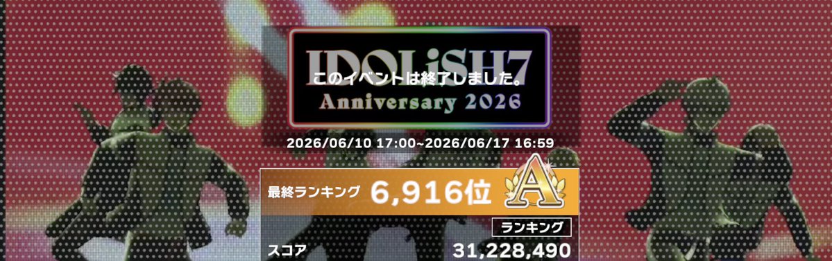 twinkle_leaf_'s tweet photo. IDOLiSH7記念日2026お疲れ様でした！

編成はこちら
レベルMAX
特訓MAX
スキルMAX
ブローチ2解放済み
赤も緑も恒常のみ

A残留は強フレのおかげです
いつもありがとうございます🙏✨ https://t.co/wwFpwuje0S