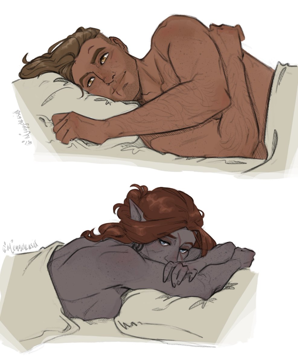 meggdrasil's tweet photo. I love them, your honor.... honestly, this could very well be a scene from the book we're working on - defs need to work on it more. #dndoc #drow #dndpc #hellrider #mornings #digitalart #love #oc https://t.co/1zOez17p28