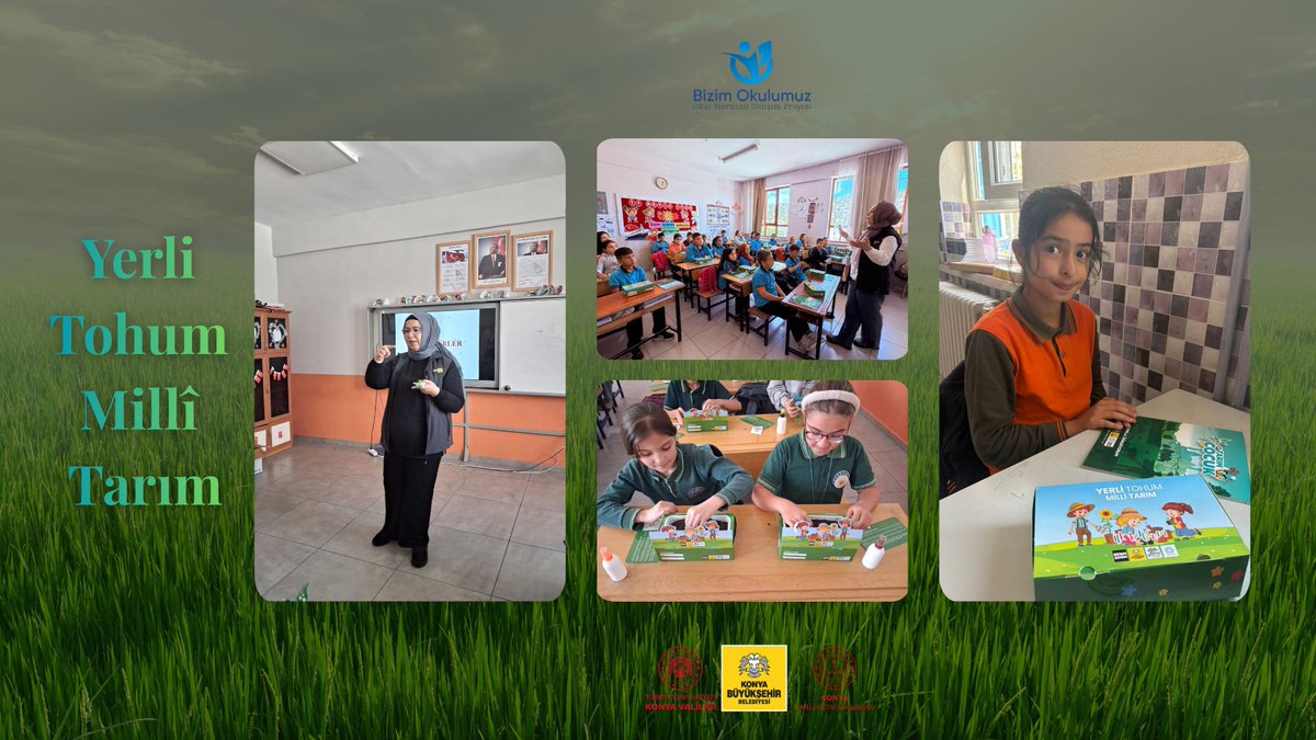 konyamem's tweet photo. MİNİK ELLER TOPRAKLA BULUŞTU, YERLİ TOHUM GELECEĞE KÖK SALDI

Müdürlüğümüz ile Konya Büyükşehir Belediyesi iş birliğinde yürütülen “Yerli Tohum Millî Tarım Projesi”, öğrencileri yalnızca bilgiyle değil, doğrudan toprakla buluşturan uygulamalı etkinliklerle devam ediyor. Proje kapsamında ilkokul öğrencileri, yerli tohumun önemini, üretim sürecini ve tarımsal mirasın korunmasını sınıf ortamında gerçekleştirilen etkinliklerle deneyimleme fırsatı buluyor.

Etkinliklerde öğrencilere, toprağın yalnızca bir üretim alanı değil; emek, sabır ve gelecek bilincinin de başlangıç noktası olduğu, sunumlarda yerli tohumun neden korunması gerektiği, tarımsal üretimin hangi aşamalardan geçtiği ve sürdürülebilir tarımın günlük hayatımızdaki yeri öğrencilerin yaş düzeylerine uygun örneklerle ele alınıyor.

Öğrenciler, kendilerine verilen setlerde tohumları toprakla buluşturarak üretim sürecinin ilk adımını bizzat gerçekleştiriyor. Böylece çocuklar, bir tohumun toprağa bırakılmasıyla başlayan yolculuğun; bakım, gözlem, sabır ve sorumluluk gerektiren canlı bir süreç olduğunu yaşayarak öğreniyor.

“Yerli Tohum Millî Tarım Projesi”, çocuklara toprağın dilini erken yaşta tanıtarak üretimin değerini kavratmayı hedefliyor. Minik ellerin toprakla buluştuğu bu çalışmalar, yerli tohum bilincinin gelecek nesillere aktarılması ve sürdürülebilir tarım kültürünün yaygınlaştırılması açısından önemli bir adım olarak değerlendiriliyor.

@tcmeb @Yusuf__Tekin @TCKonyaValiligi @Vali_Akin 
@Konyabuyuksehir @u_ibrahim_altay @gokhanmurat1  
#BizimOkulumuz #BaşarmayaHazırım #Konyamem