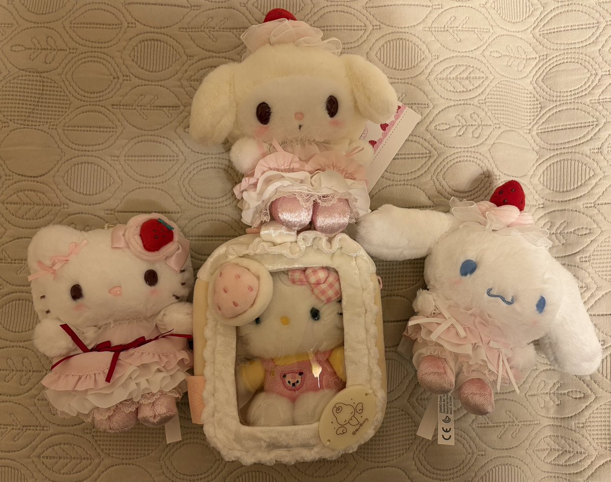 pompommuffin1's tweet photo. 流石にいちごホイップシリーズのマスコットは入らなかった…😂このデザインかなり好みだから、サイズ大きいバージョンも作ってほしい🥺このマスコットたち並べるとさらに美味しそう😋🍰💕
#サンリオ
#ハローキティ
#マイメロディ
#シナモロール https://t.co/dRtAmRPL45