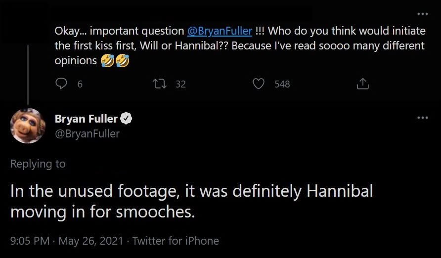 BiancoDell's tweet photo. I mean, we all knew it would be Hannibal, right? https://t.co/4yrGqklVdO