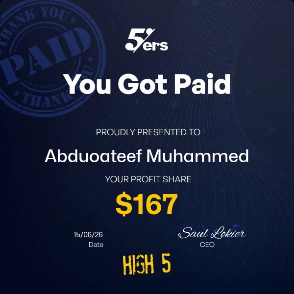 Muhammadhasashi's tweet photo. Payout #2 secured! ✅💰

Another $166 received from my funded account with The5ers. Small, consistent wins add up. On to the next one! 📈🚀

#the5ers #5ers https://t.co/viFObOzwam
