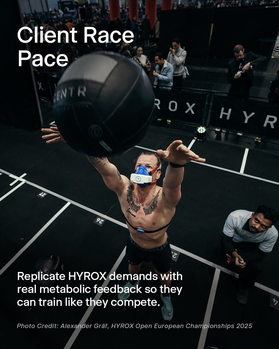 vo2master's tweet photo. The difference at HYROX World Championships?
Not just effort. Precision.

Athletes are using VO2 Master to:
• Dial in thresholds
• Optimize pacing
• Train with real data

No guesswork. Just performance. https://t.co/fotqHwQMt7