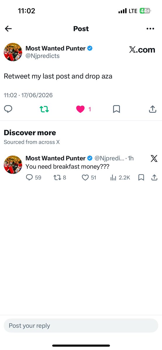 ShonubiJoshua's tweet photo. @Njpredicts Boss loved and retweeted..

9150958717
PalmPay 
Josh 

Thanks boss ❤️🙏 https://t.co/NuXwoZp0bU