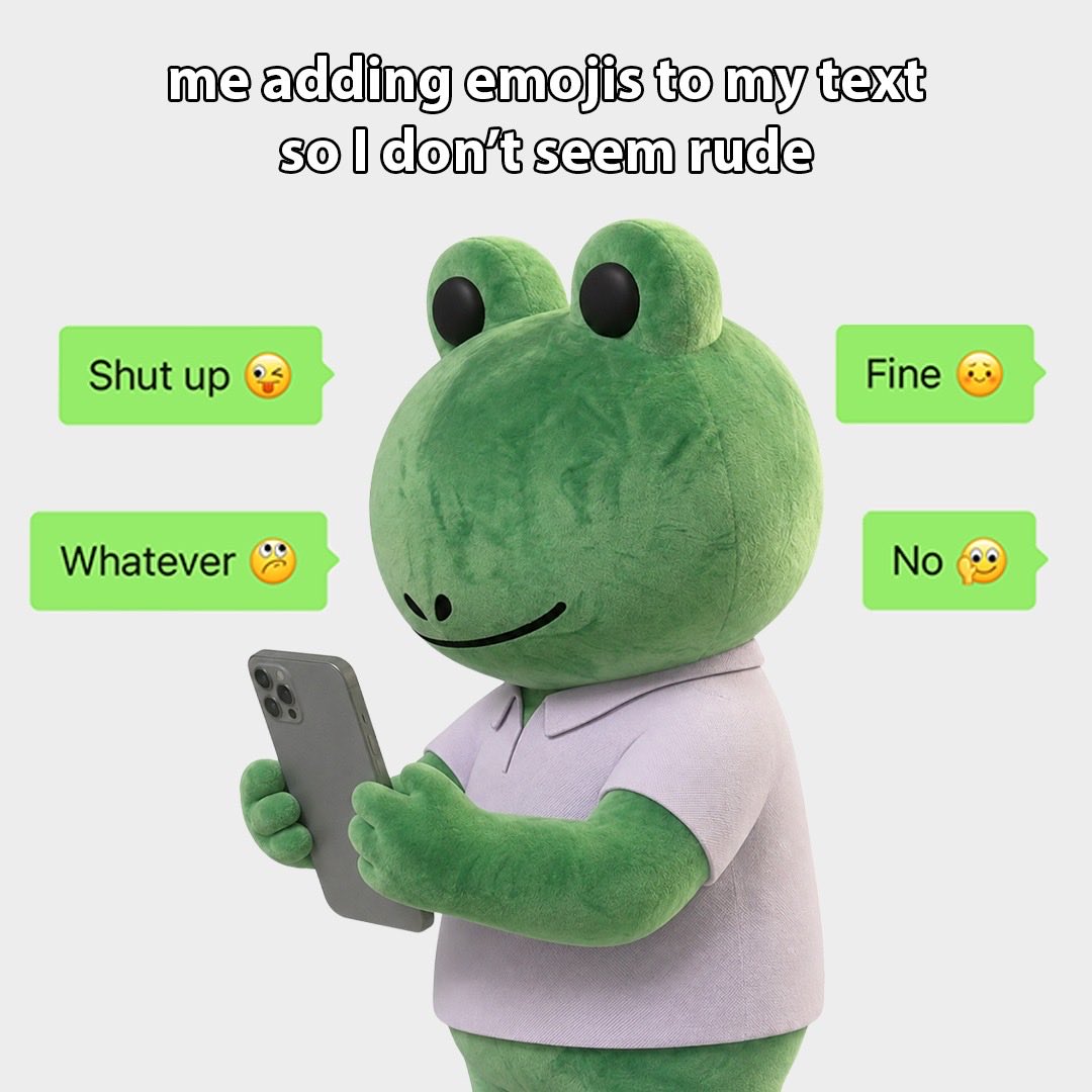 Weixin_WeChat's tweet photo. Emoji = total lifesaver 😌
What’s your "I'm actually being nice" emoji? Drop it below!
#Weixin #WeChat #emoji #meme https://t.co/jHt3jwluo2