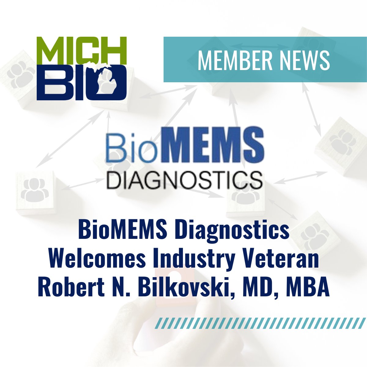 michbio's tweet photo. BioMEMS Diagnostics has appointed noted diagnostics expert, physician, entrepreneur, and bestselling author Dr. Robert Bilkovski, MD, MBA, to its team. 

READ MORE: https://t.co/ULCYeGYoAP

#MichBio #MemberNews https://t.co/lqIXckOG4V