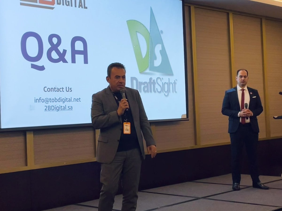2bdigitalco's tweet photo. 📍 Live from Dammam
Exploring how @DraftSight is helping engineers and manufacturers streamline 2D design workflows, improve productivity, and work smarter.
Great engagement and discussions from industry professionals throughout the session.
#2BDigital #DraftSight #CAD https://t.co/Ul06iw6RdS