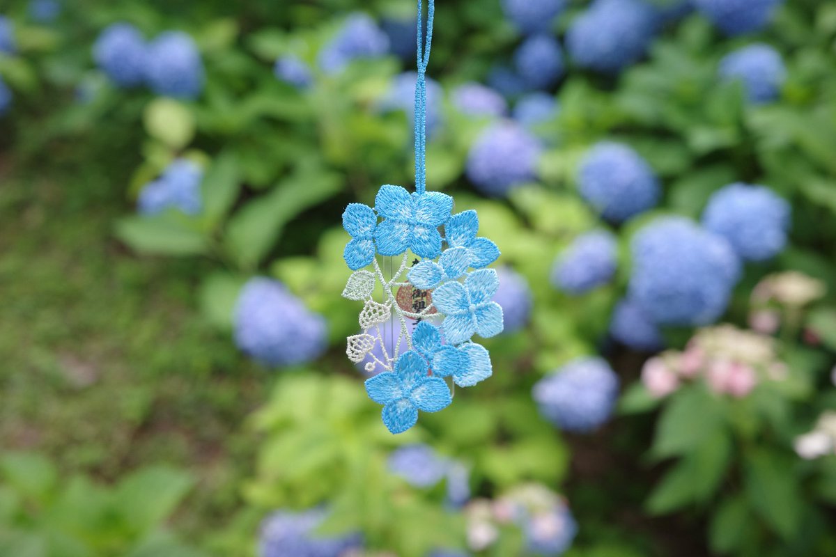 greedyol's tweet photo. 下鴨神社にて授かった紫陽花のお守り💠 https://t.co/2lVFZvAdvG