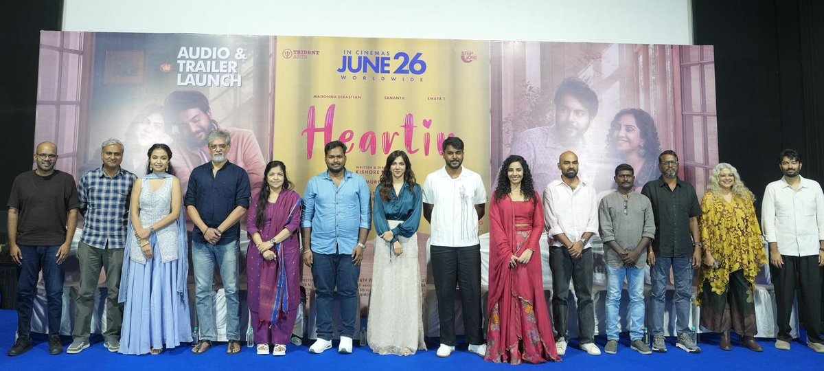 kayaldevaraj's tweet photo. Lights. Camera. #Heartin โค๏ธ๐ฅ
Moments from the grand Audio & Trailer Launch of #Heartin
Excitement, celebrations, and the promise of a beautiful story ahead.
#HeartinFromJune26
Written & Directed by @kishoredir ๐ฌ
A @RajeshMRadio Musical ๐ถ
@sananth__ @madonnasebast14 @emayaing @mukes47 @whatsapp_mani @Debnita_Kar @barathvikraman @gdurairaj10 @rekhshc @tridentartsoffl #RRavindran #StepOneStudios @APIfilms @divomovies @onlynikil
