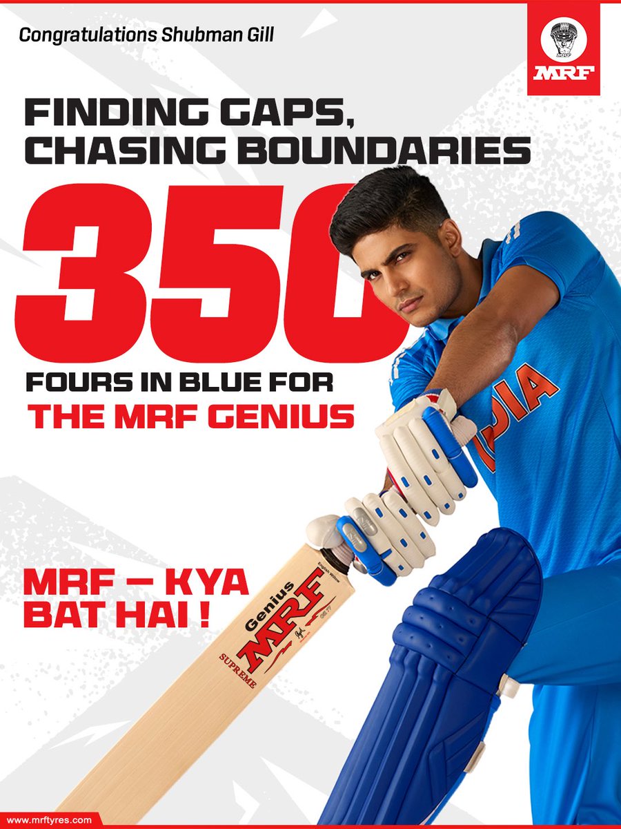 MRFWorldwide's tweet photo. Finding gaps, clearing fields, and smashing milestones!

Huge congratulations to the MRF Genius, on crossing 350 fours. 

Here’s to many more boundaries and breaking many more records!

#MRF #MRFGenius #MRFKyaBatHain https://t.co/Iv59VK9pzq