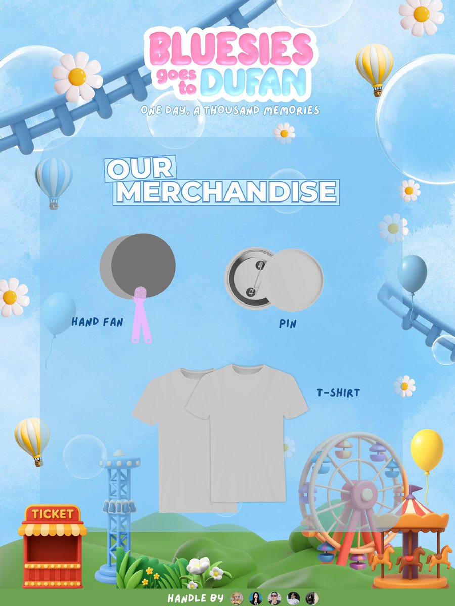 idamannyajeno's tweet photo. 💙 MERCH SNEAK PEEK 💙

A fan to beat the heat ☀️
A pin to keep the memories 📌
A T-shirt to wear the joy 👕✨

Because Bluesies Goes to Dufan is not just a trip, it’s a memory you’ll want to keep🎠☁️ https://t.co/0P3iAvq7Ay