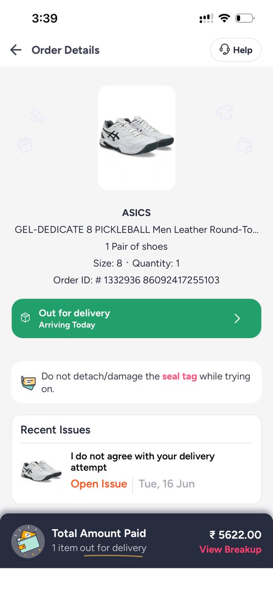 singkar1272's tweet photo. @myntra @MyntraSupport 

Can you guys let me know what is it going to take you to get my ordered delivered. It’s been out for delivery for the last 3 days. I didn’t know your last mile was 3 business days away. I have spoken to your contact centre but no help. https://t.co/bWynchAPu5