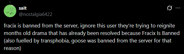 9_Ash_Fox's tweet photo. @Goosepaminereal Also it's not like the person posting is spreading slander (that was proven to be fake) out of worry for potential victims. https://t.co/FyEE8XJk9U