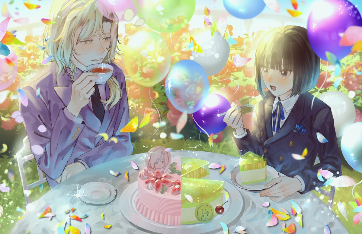 sa_i_hi_'s tweet photo. 今年のアルテッシモのお誕生日絵🎶
なんと､合わせると1枚の絵になります https://t.co/svthwsMsOe