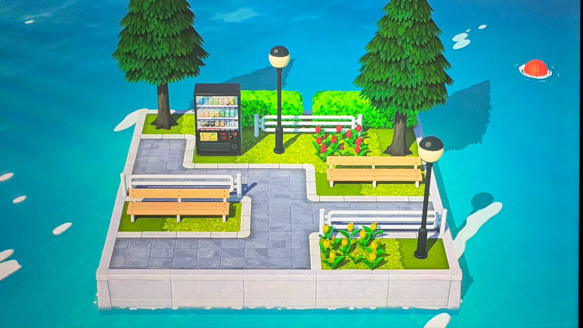 azunoshima's tweet photo. トモコレ島作り記録🏝️
⁡
ベンチを使った5×5クリエイト❤️💚💛🤎
⁡
#tomodachilife #トモコレ
#トモダチコレクション https://t.co/OlBpg0BV87