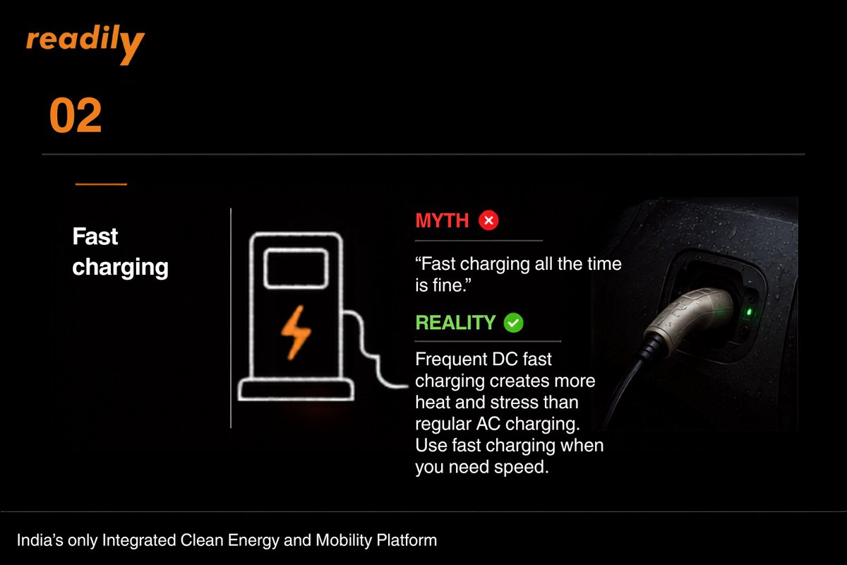 readily_sol's tweet photo. Think EV breakdowns happen suddenly? Most start much earlier.
⚠️Charging to 100% every day
⚠️Overusing charging
⚠️Ignoring updates
⚠️Skipping tyre checks
⚠️Delaying warning alerts
Small habits can reduce battery life &amp; performance over time.🔖Save this checklist.

#EV #EVBattery https://t.co/TlQphr1Rao