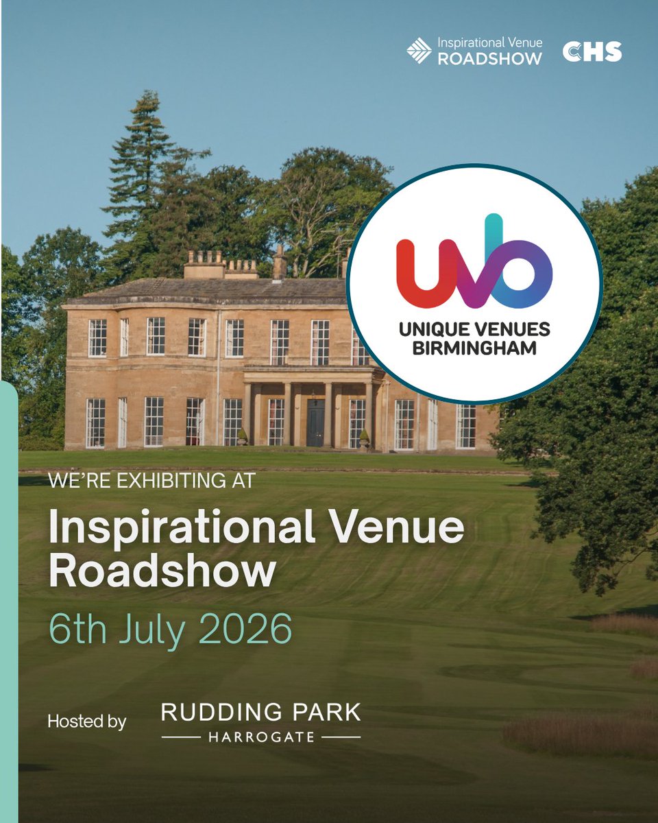 uvbirmingham's tweet photo. We're thrilled to be part of the final IVR of the summer series at Rudding Park, Harrogate on 6th July. Come &amp; meet us to see how we can help with your next event.

21 venues. One-to-one meetings. Dinner &amp; an overnight stay – all complimentary!

Register👇
https://t.co/ILl0pCbcBi https://t.co/76wfzEV6VY