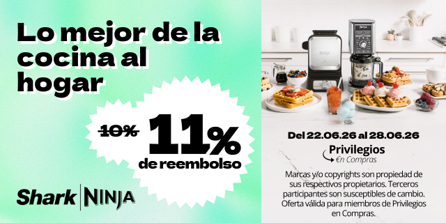 Privicompras's tweet photo. Hasta el domingo 28 de junio, todas tus compras en SharkNinja realizadas a través de #PrivilegiosenCompras cuentan con un 11% de reembolso. Aprovecha para garantizar lo que llevas buscando para tu cocina al mejor reembolso. https://t.co/mVTCtnJE2n