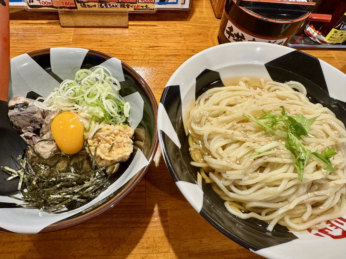 KaedeyaGoemon's tweet photo. つけ麺なう✨
仙台市宮城野区榴岡『つけ麺 おんのじ 榴岡店』さんの「さばと納豆のひっぱりつけ麺」🍜

#出陣飯 https://t.co/VrBICTEgfB