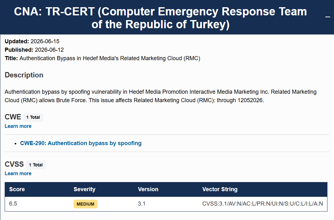 FeritOzner's tweet photo. A vulnerability I discovered in an automation system has been published with record CVE-2026-5792.

CVE Link: https://t.co/d7Jnwz9hzo
All my CVE Records: https://t.co/rYFTDuIlse https://t.co/NnN7uPqf5r