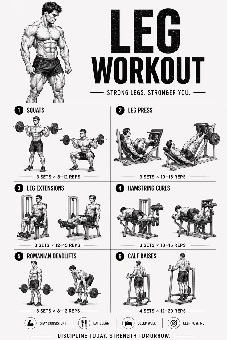 StrengthSc9's tweet photo. Leg Workout for Strength &amp; Muscle Growth https://t.co/sKPPgyOe5f
