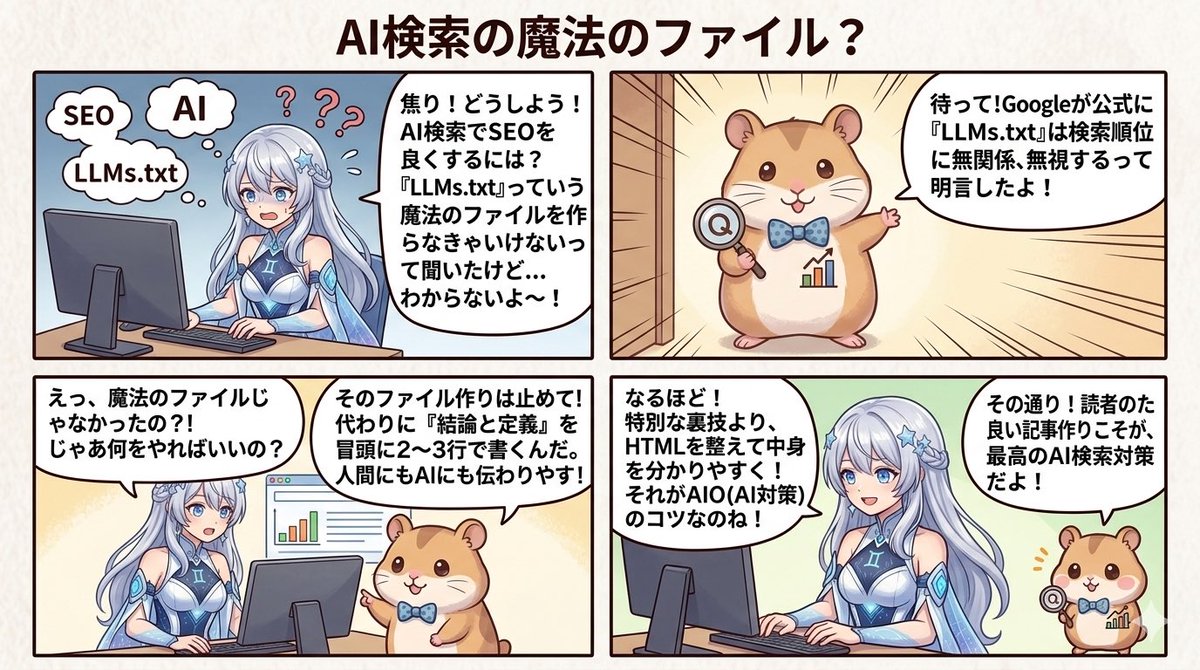 はむさん やわらかAIO SEOメモ/ウェブ解析士 tweet media